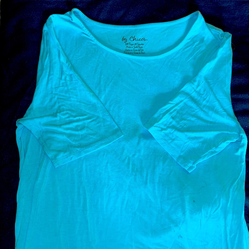 Chicos blue t-shirt with side tie